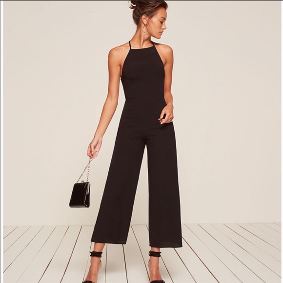 Reformation Pants - Reformation Black Valera Jumpsuit Size 4